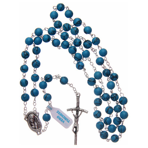 Turquoise rosary beads 6 mm 4