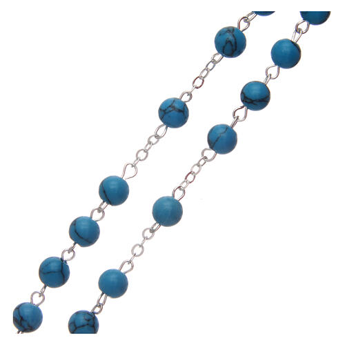 Rosary turquoise beads 6 mm 3
