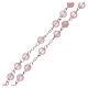 Rosary with real pink quartz beads 6 mm s3