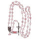 Rosary with real pink quartz beads 6 mm s4