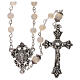 Rosary of Our Lady with white freshwater pearls 4 mm s1