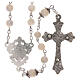 Rosary of Our Lady with white freshwater pearls 4 mm s2