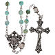Rosary of Our Lady with freshwater pearls, turquoise amber-coloured, 4 mm s1