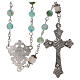 Rosary of Our Lady with freshwater pearls, turquoise amber-coloured, 4 mm s2