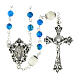 Rosary of Our Lady with freshwater pearls, turquoise amber-coloured, 4 mm s1