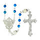 Rosary of Our Lady with freshwater pearls, turquoise amber-coloured, 4 mm s2