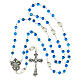 Rosary of Our Lady with freshwater pearls, turquoise amber-coloured, 4 mm s4