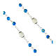 Rosary light blue cultured freshwater pearls Our Lady 4 mm s3