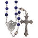Rosary of Our Lady with blue freshwater pearls 4 mm s2