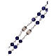 Rosary of Our Lady with blue freshwater pearls 4 mm s3