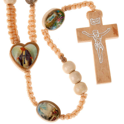 Rosario multi-imagen madera clara 1
