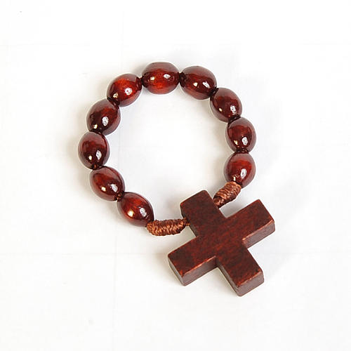 Ten beads dark wood rosary 1