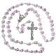 Pink glass rosary s1