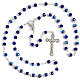 Blue glass rosary s1