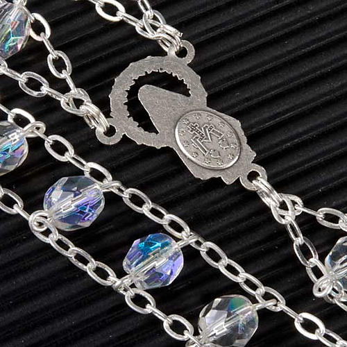STOCK Rosario cristallo ovale aurora boreale doppia catena 8 mm 3