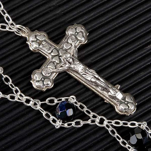 Double-chain black crystal rosary 4
