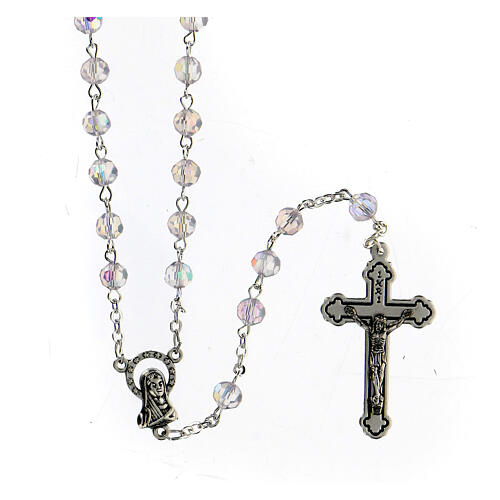 Faceted glass rosary 1