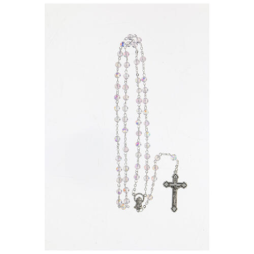 Faceted glass rosary 4