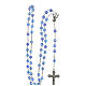 Light blue faceted glass rosary s4