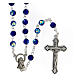 Blue faceted glass rosary s1