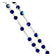 Blue faceted glass rosary s3