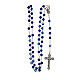 Blue faceted glass rosary s4