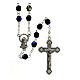 Black faceted glass rosary s1