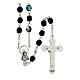 Black faceted glass rosary s2
