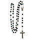 Black faceted glass rosary s4