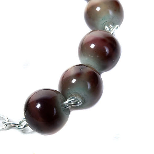 Rosenkranz gestreifte Glas braun 3