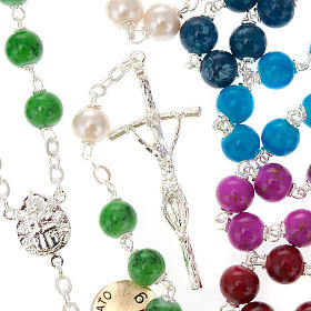 Silver plated and glass rosary