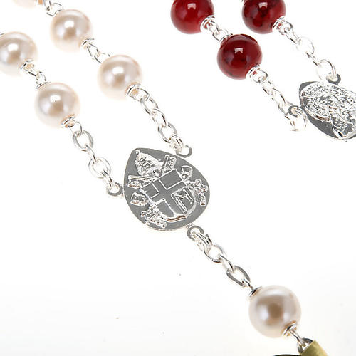 Silver plated and glass rosary 7