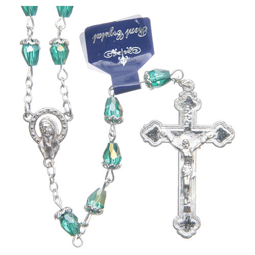 Crystal rosary drop-shaped beads 1