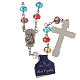 Rosary with multicoloured crystal 8x6mm s2