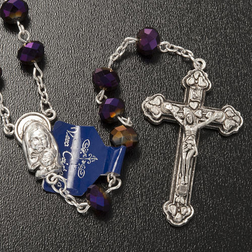 Rosary with amethyst crystal 8x6mm 3