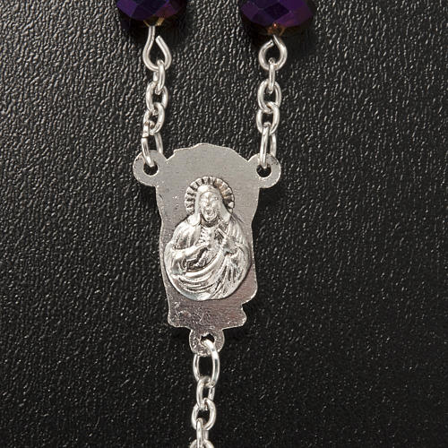 Rosary with amethyst crystal 8x6mm 4