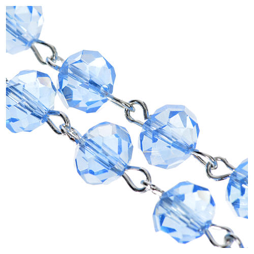 Chapelet en perles cristal saphir 6