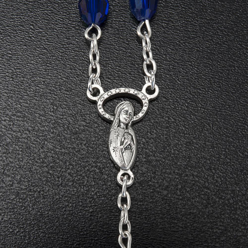 Rosary in real blue crystal 9x6mm 3
