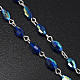 Rosary in real blue crystal 9x6mm s4