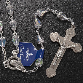 Rosary beads in crystal, with transparent drops