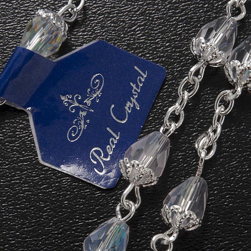 Rosary beads in crystal, with transparent drops 5