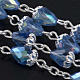 Rosary beads in crystal, with blue drops s4