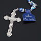 Rosary beads in crystal, with blue drops s5