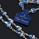 Rosary beads in crystal, with blue drops s6