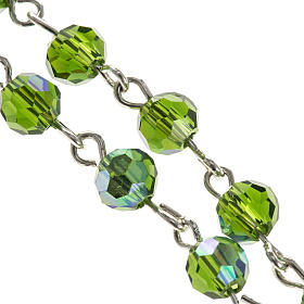 Rosenkranz grüne Perlen Kristall 6 mm