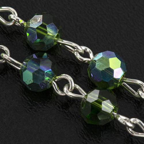 Rosenkranz grüne Perlen Kristall 6 mm 4
