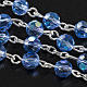 Rosary beads in crystal, 6mm, light blue s5