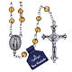 Rosary beads in crystal, 6mm, amber s1