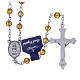 Rosary beads in crystal, 6mm, amber s2