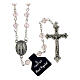 Rosary beads in crystal, 6mm, pink s1